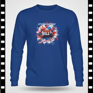 Gildan Royal Blue Long Sleeve Tee with Graphic